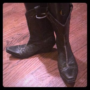 Old  Gringo 8 1/2 Dark Grey/ Black boots